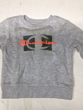 Champion Kids Grey Sweatshirt with Orange Logo and Dark Accent24 month lot